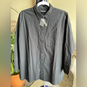 MADEWELL drapey relaxed fit button down shirt